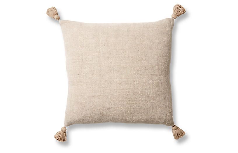 Montauk 20x20 Pillow, Natural Linen | One Kings Lane
