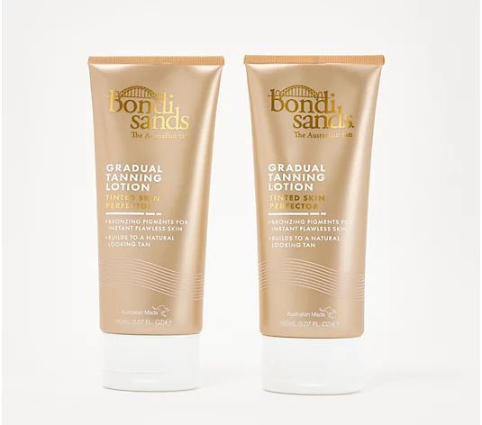 Bondi Sands Gradual Tanning Bronzed Skin Perfector Lotion Duo | QVC