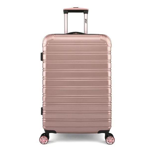 iFLY Hardside Fibertech Luggage 24" Checked Luggage, Rose Gold | Walmart (US)