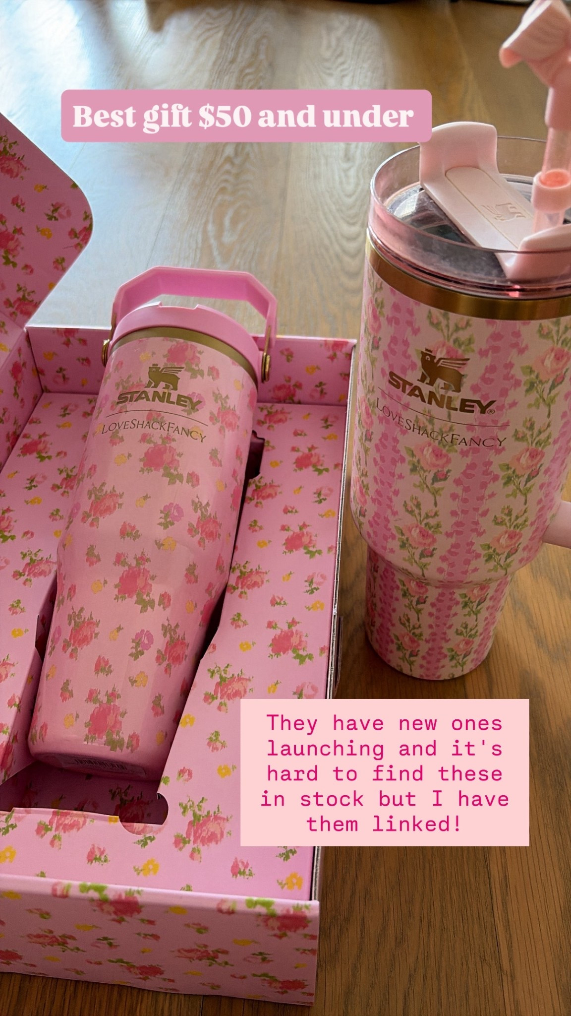 Best gift under $50 and $100 in stock. Stanley loveshackfancy collab water bottles  

#LTKFindsUnder100 #LTKGiftGuide #LTKHoliday