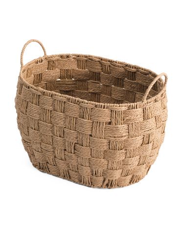 Large Woven Oval Storage Basket | TJ Maxx