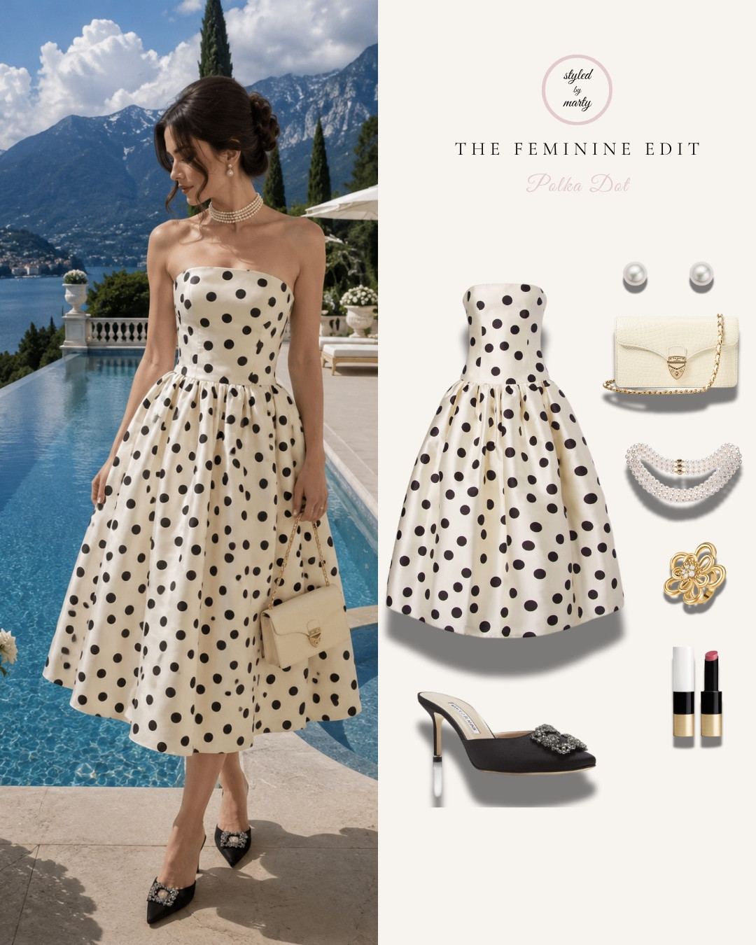 Styling Polka Dot🤍

5 feminine ways to wear the timeless print. 


Polka dot dress, polka dot style, summer outfit, summer dress, elegant outfit, elegant dress, classy outfit, feminine fashion, feminine outfit, occasion wear, party dress, cocktail outfit, luxury fashion, vintage style, maxi dress, mini dress

#LTKsummer #LTKstyletip #LTKdresses