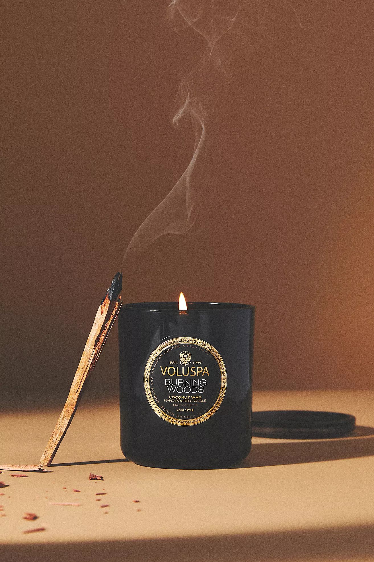 Voluspa Burning Woods Classic Glass Jar Candle | Anthropologie (US)