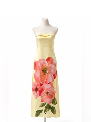 Strapless Yellow FloralDress Sleeveless Women’s Regular Size | eBay | eBay US