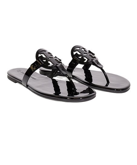 Tory Burch Black Soft Miller Patent Leather Sandal - Women | Zulily