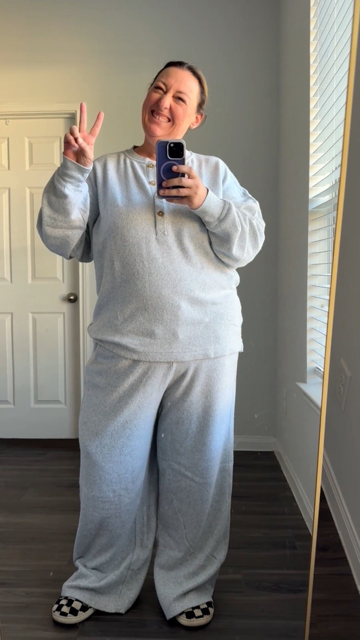 Aerie Sherpa Henly Sweatshirt and Sherpa Trousers are 40% off!!  Wearing an XL in the top and L in the bottoms 

#LTKGiftGuide #LTKHoliday #LTKMidsize