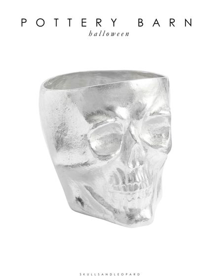 Silver skull wine chiller, pottery barn Halloween, LTK Halloween , spooky season 

#LTKHome #LTKSeasonal