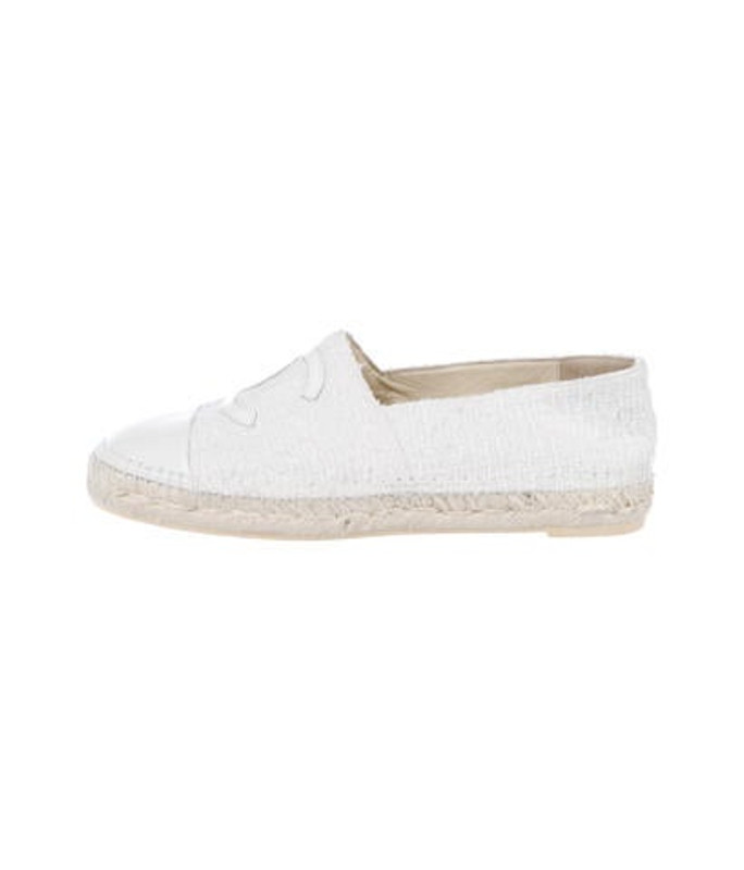 Chanel CC Tweed Espadrilles White Chanel CC Tweed Espadrilles | The RealReal