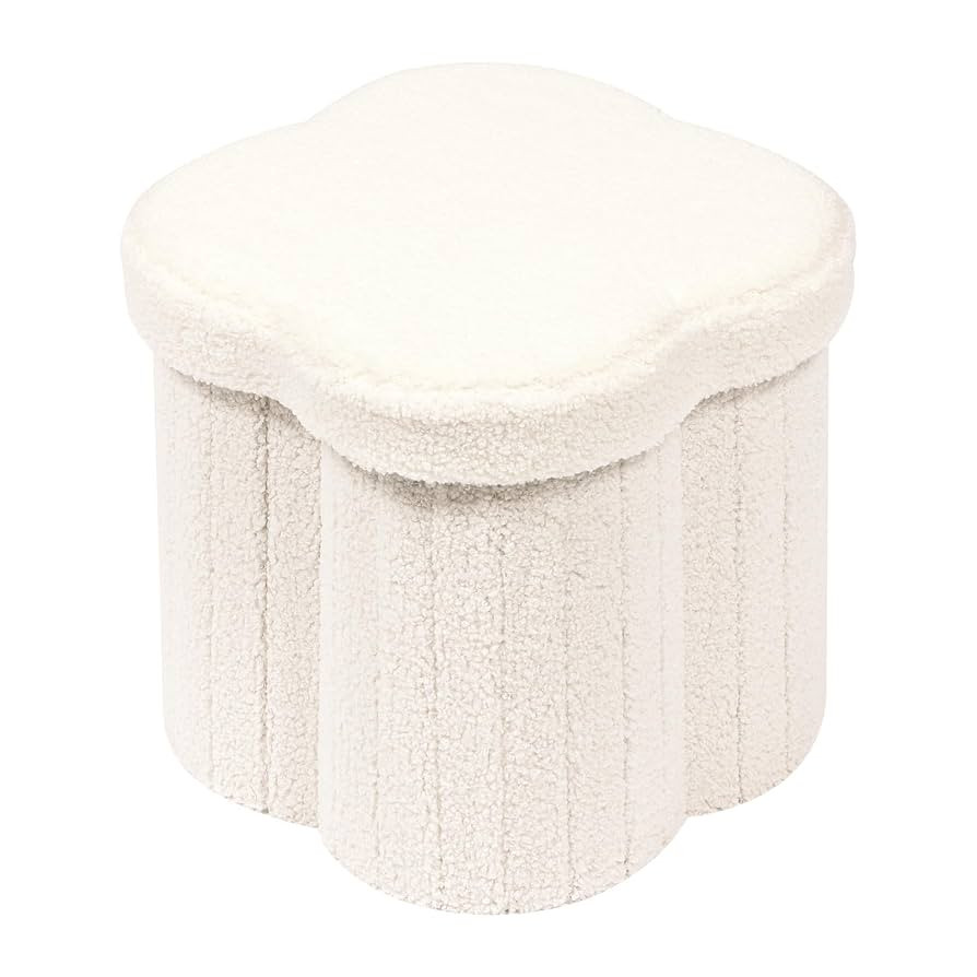 B FSOBEIIALEO Storage Ottoman Cube, Flowers Shaped Ottomans with Storage Foot Stool Footrest for ... | Amazon (US)