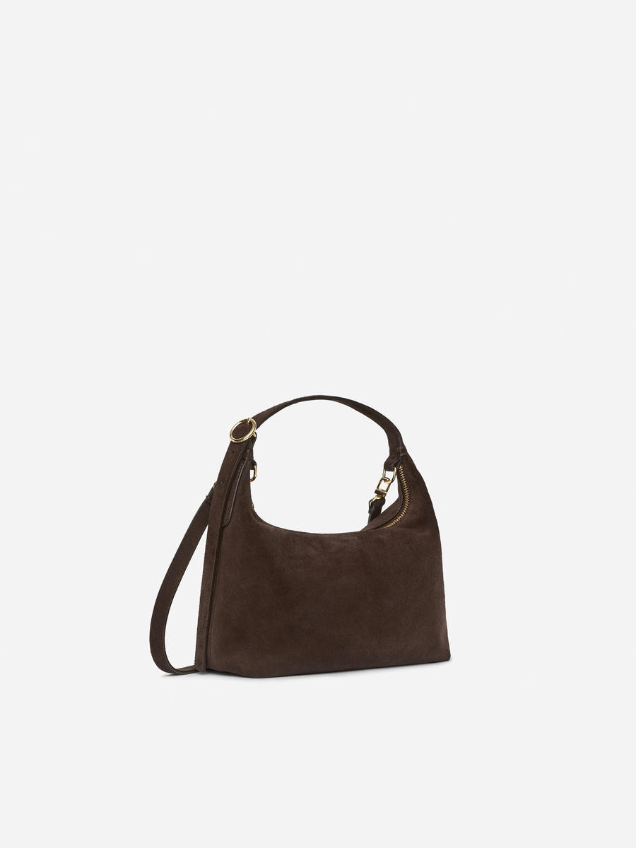 Veloursledertasche – Dunkelbraun – Damen – ARKET DE | Arket EU