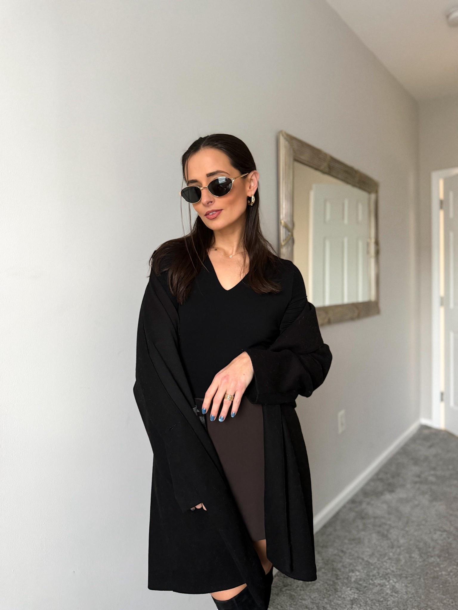 A long coat with tall boots evens out a mini skirt perfectly! 

#LTKootd #LTKdayinmylife #LTKgrwm