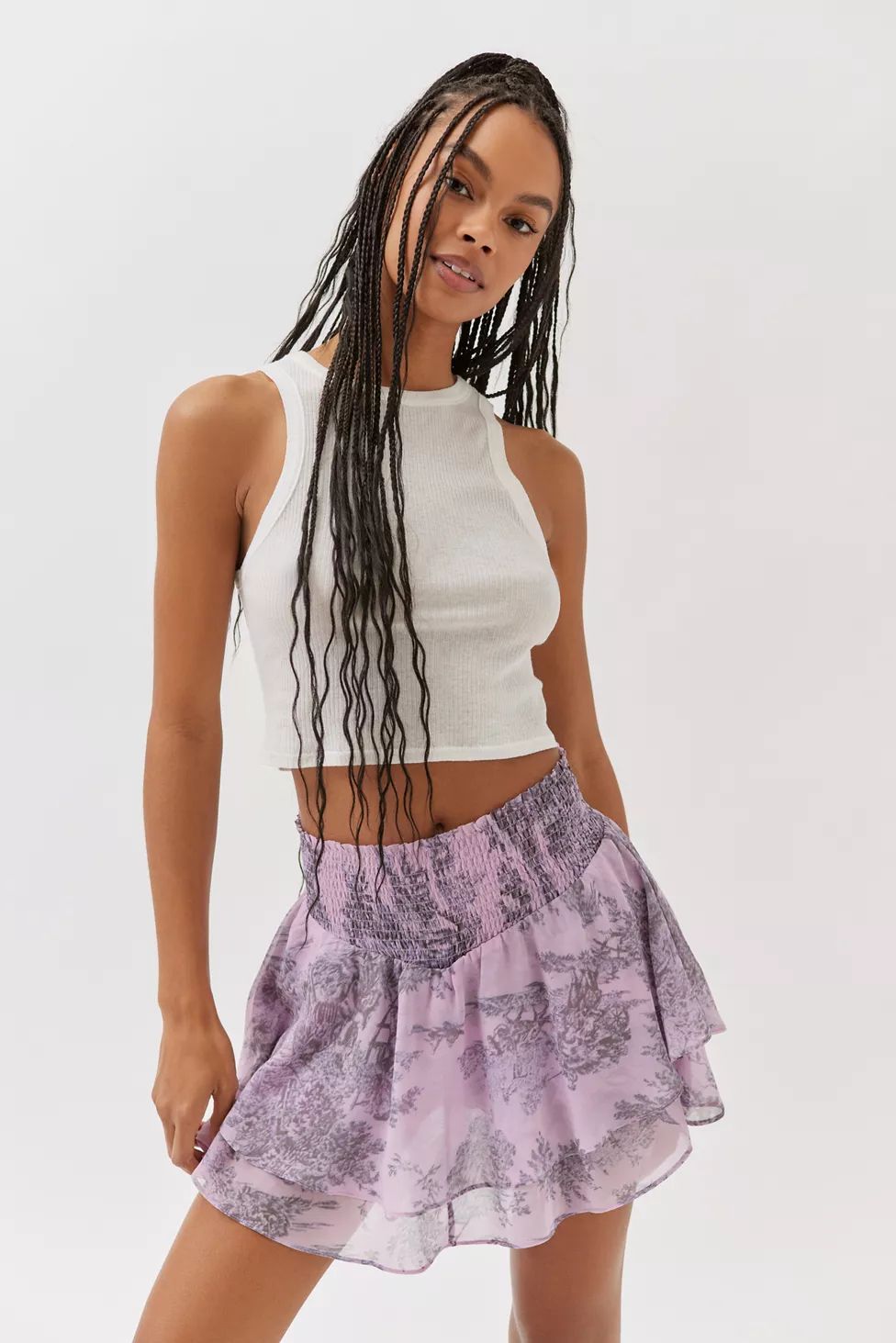UO Ciara Flowy Printed Skort | Urban Outfitters (US and RoW)