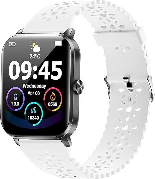 Compatible for BHNYBWUL Smart Watch Bands, 22mm ilicone Lace Slim Thin Hollow-Out Replacement Str... | Amazon (US)