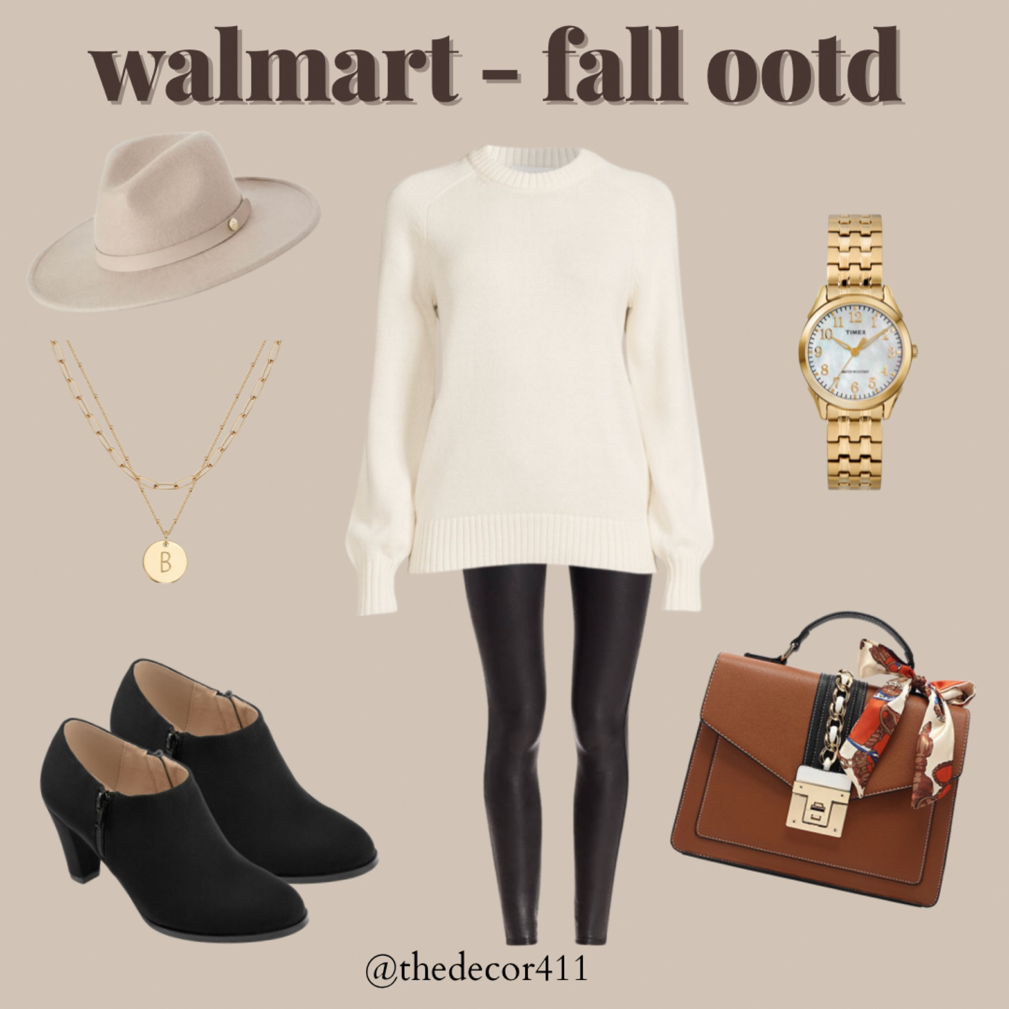 Walmart fall fashion 
Walmart OOTD - cowboy hat, cowgirl hat, fall inspo, fall outfit. necklace, fall outfit inspo, date night outfit, brunch outfit, sweater, booties, tank, fall fashion, wide brim hat, rancher hat, watch, purse, faux leather leggings, leggings

#LTKsalealert #LTKSeasonal #LTKunder50