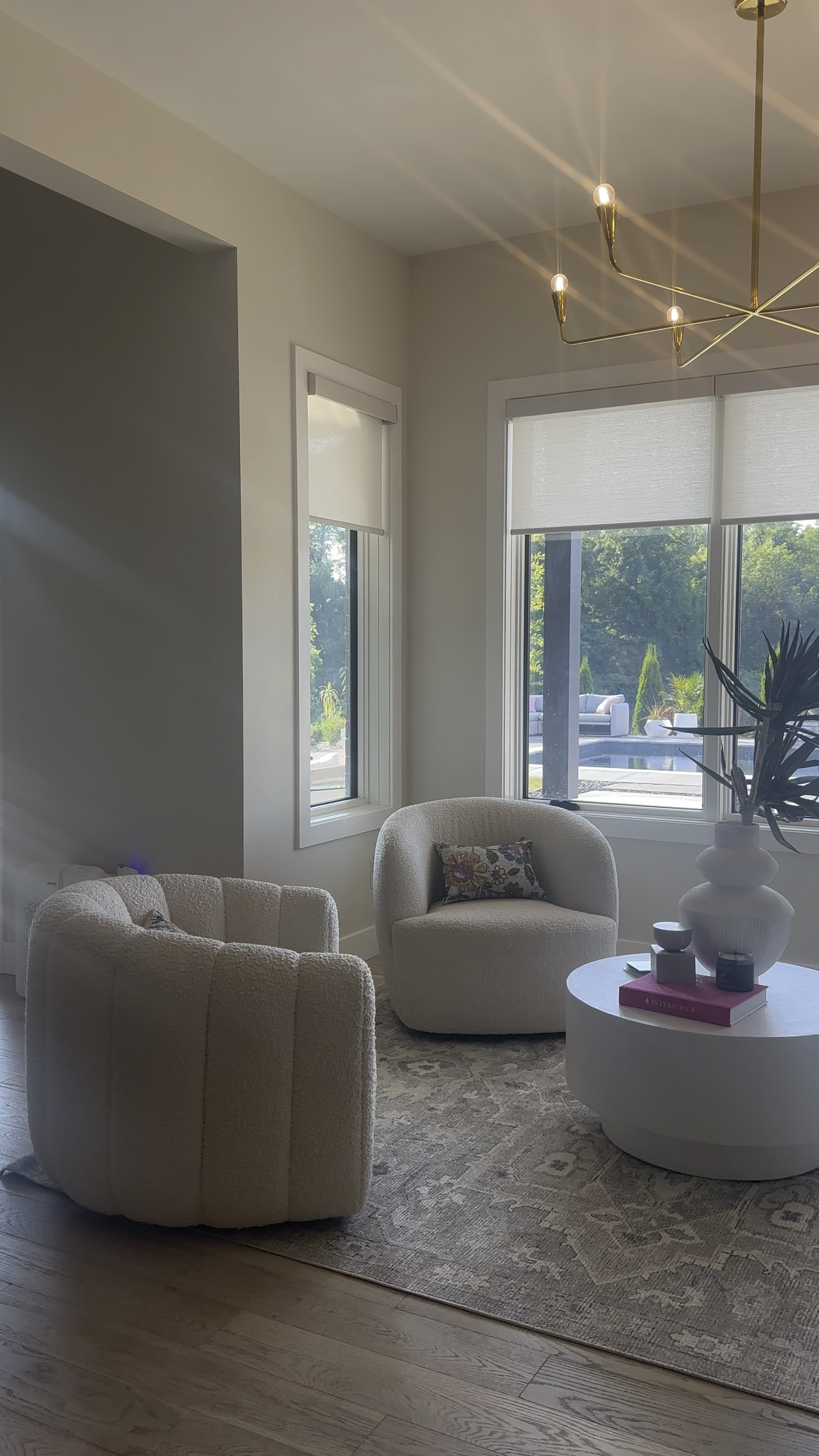 When we built our home I wanted a space that was a part of the kitchen so we could enjoy the company of our guests while hosting or just a cozy spot to converse at the end of the day. Instead of using a breakfast nook in my kitchen we did four swivel chairs and a round coffee table to create an inviting space. 

#LTKHome