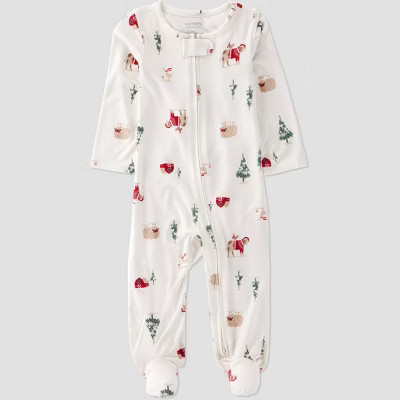Carter's Just One You® Baby Christmas Animals Sleep N' Play- Ivory 9M | Target