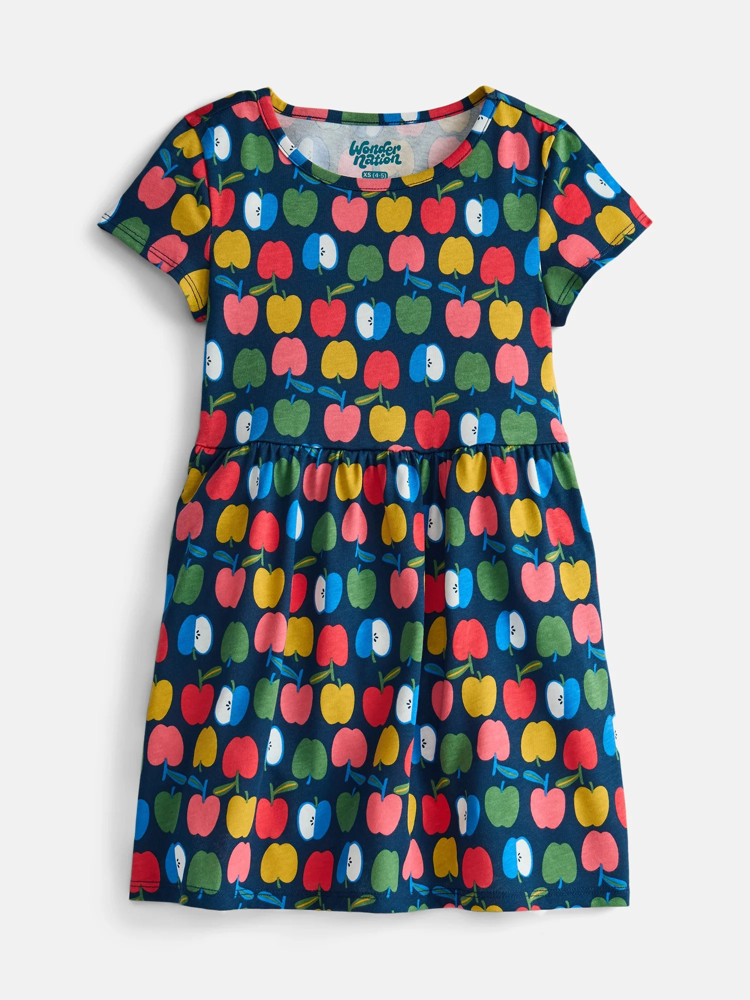 Wonder Nation Girl\u2019s Play Dress with Short Sleeves, Sizes XS-XXL | Walmart (US)