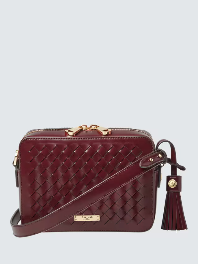 Aspinal of London Woven Leather Crossbody Camera Bag | John Lewis (UK)