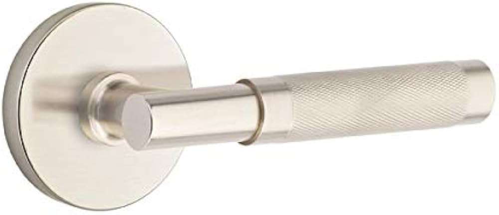 Emtek Select Privacy, Disk Rosette, T-Bar Stem, Knurled Handle (Right Hand, Satin Nickel) | Amazon (US)