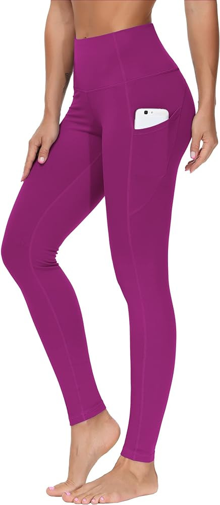 THE GYM PEOPLE Thick High Waist Yoga Pants with Pockets, Tummy Control Workout Running Yoga Leggi... | Amazon (US)