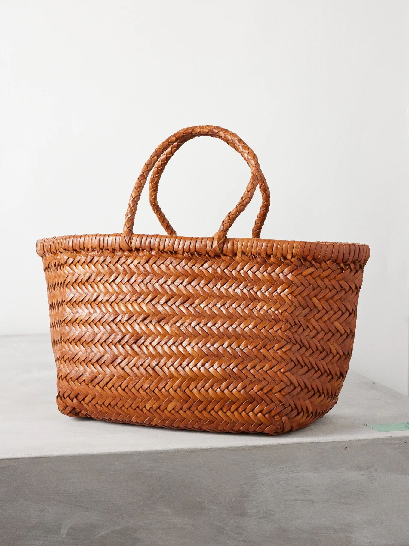 Triple Jump small woven-leather basket bag | Matches (UK)