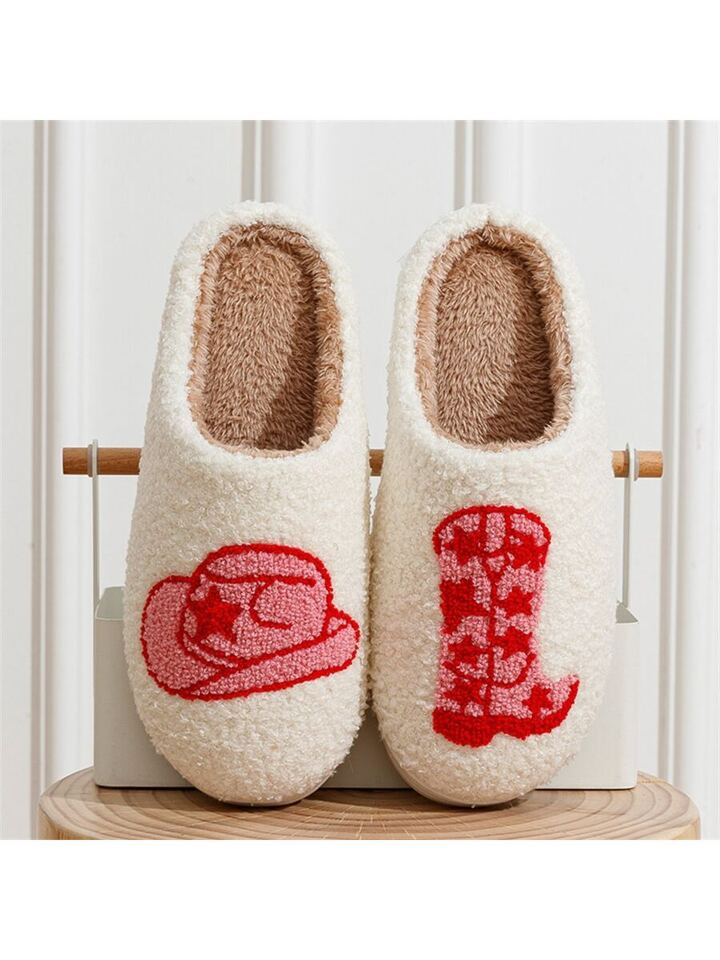 Pink Cowboy Boots & Cowboy Hat slippers  | SHEIN