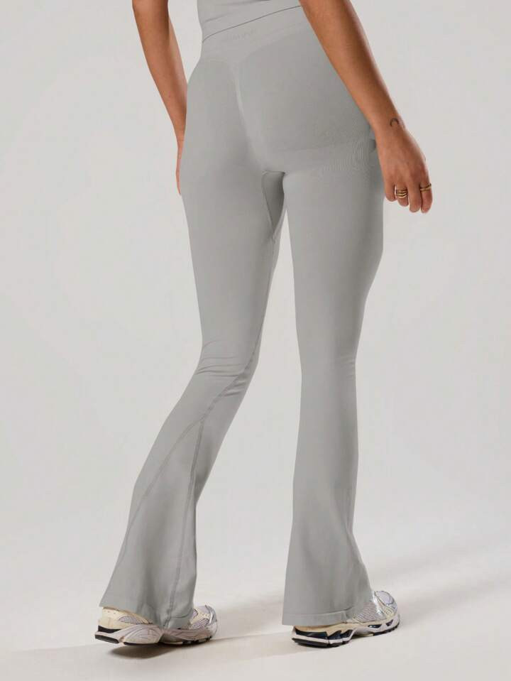 Musera Sport High Waist Seamless Flared Yoga Pant Trousers Leggings, Padel, Tennis, Pickleball Gym Fitness | SHEIN