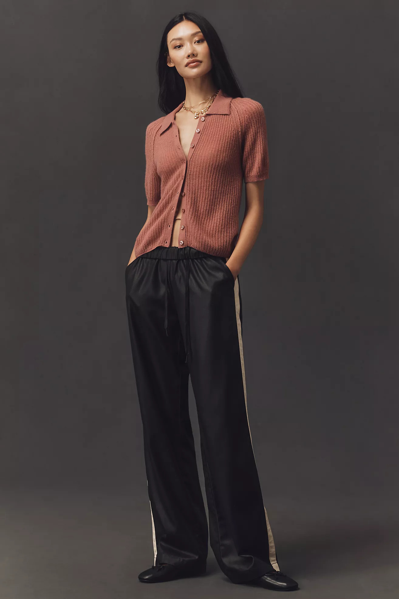 Sanctuary Coated-Twill Track Pants | Anthropologie (US)