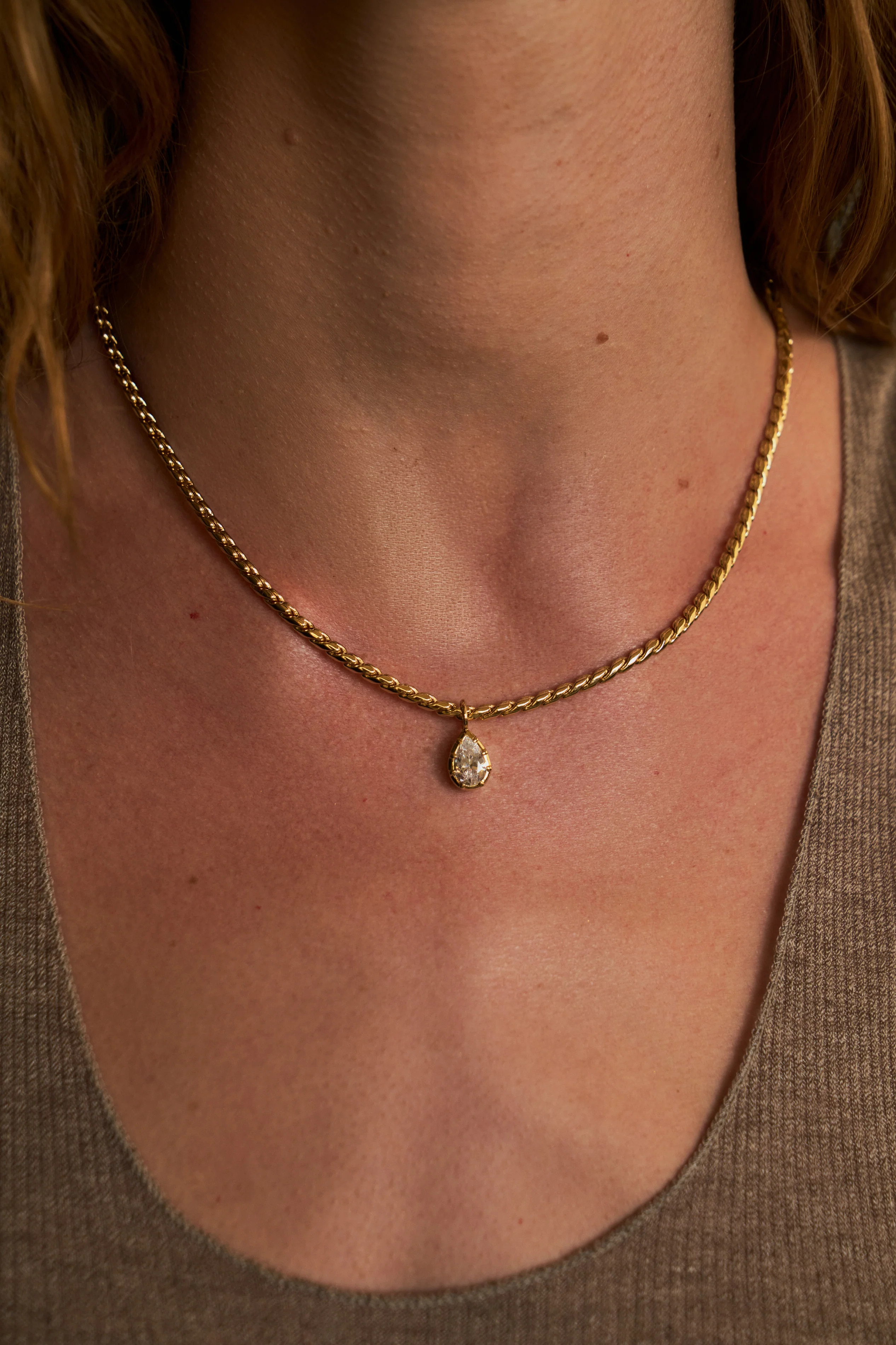 Bruna Pear Necklace | Lili Claspe