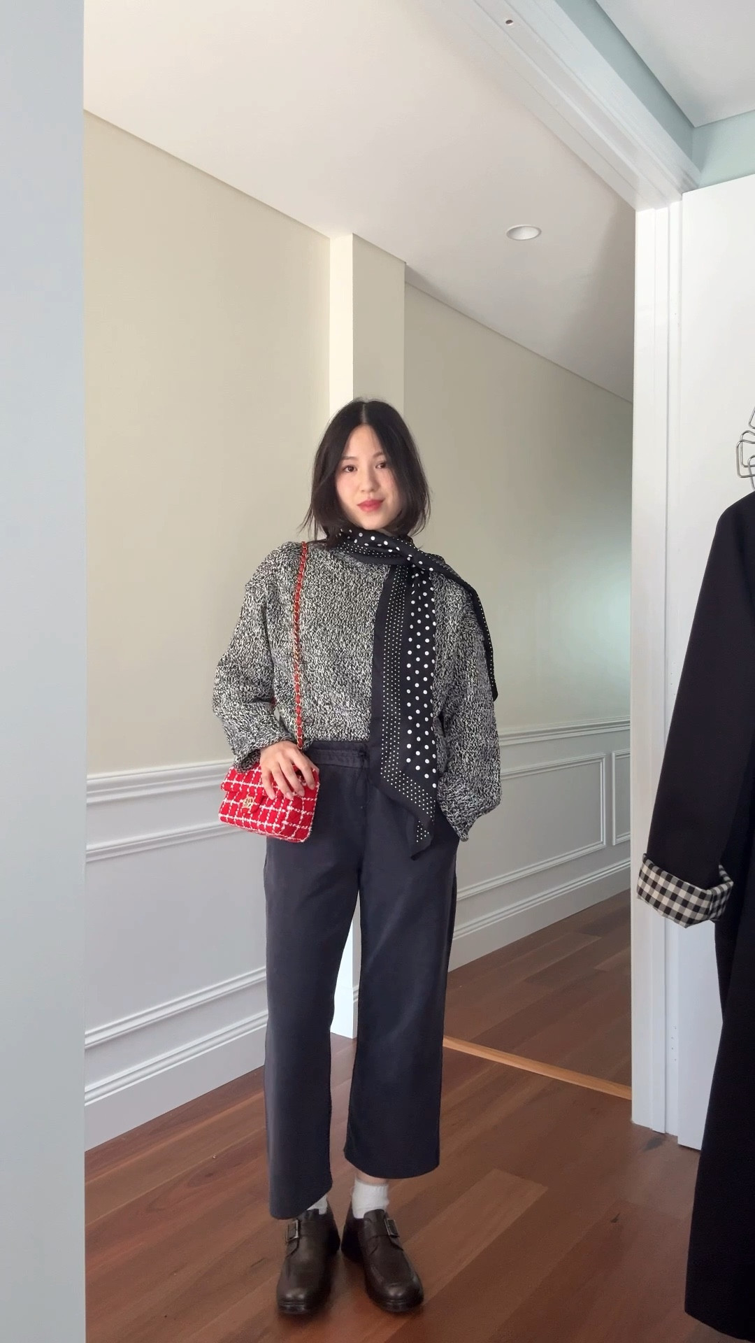 Sized down for sweater, it had the BEST neckline and cuff details.

Sweatpants are the cropped style, sized up for a looser fit.

Jeans are true to size 