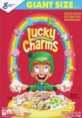 Lucky Charms, Gluten Free Marshmallow Cereal with Unicorns, 26.1 oz | Amazon (US)