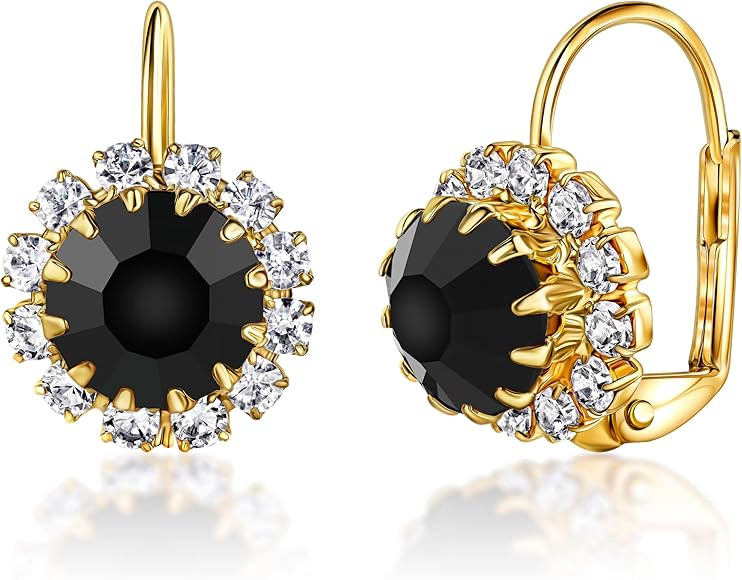 Crystal Flower Earrings For Women | Brazel 18K Gold Plated Crystal Flower Earrings Cubic Zirconia... | Amazon (US)