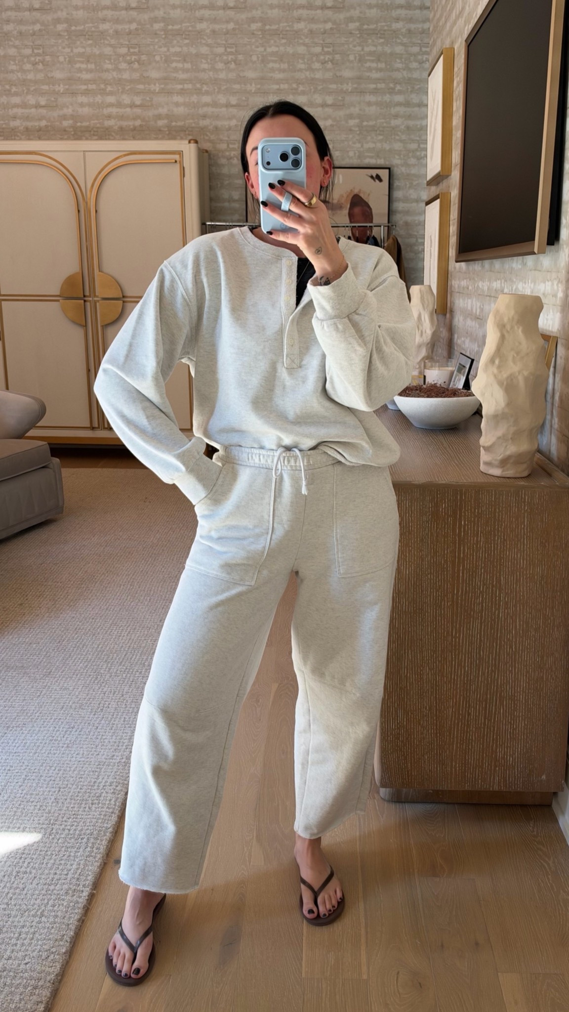 Simple + comfy @Target set. 40% off right now for Circle Deal Days. I’m in a M top and S pants. Runs big