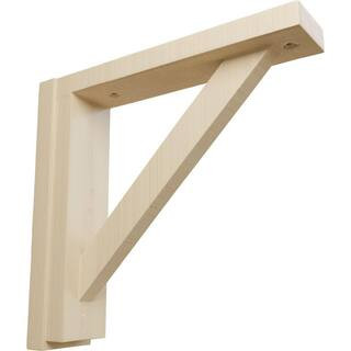2-1/2 in. x 10-3/4 in. x 10-1/4 in. Rubberwood Traditional Shelf Bracket | The Home Depot