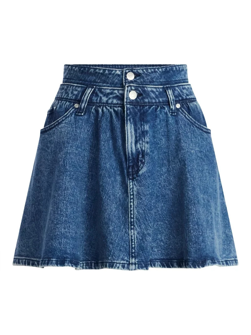 Scoop Women's Denim Mini Skirt with Double Waistband, Sizes 0-18 | Walmart (US)