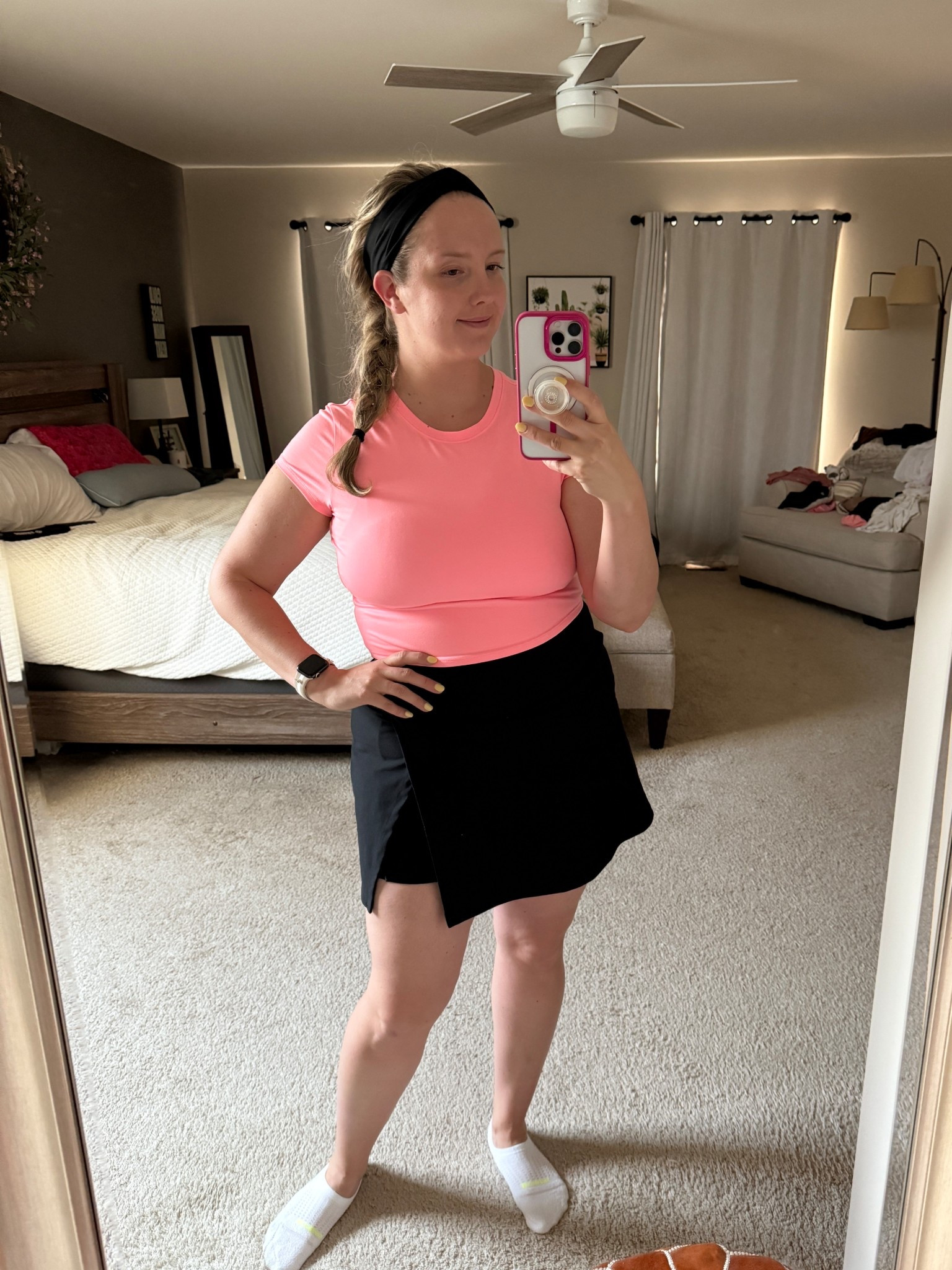 Neon bubblegum drop from alo yoga! Last night’s tennis outfit for indoor drills. So cute for on the court or after.

#LTKMidsize #LTKFindsUnder100 #LTKActive