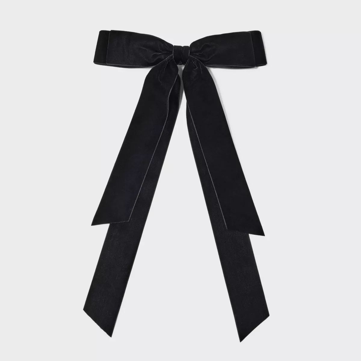 Velvet Ribbon Bow Hair Barrette - A New Day™ Black | Target