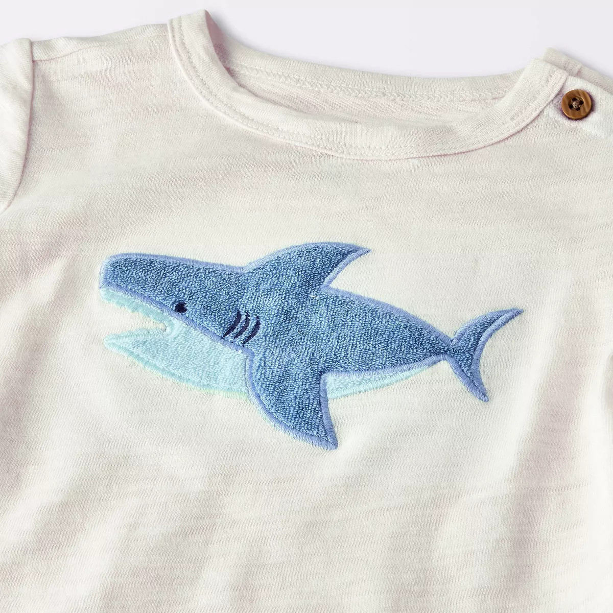 Baby Boys' Shark T-Shirt Top & Bottom Set - Cloud Island™ Off-White Newborn | Target