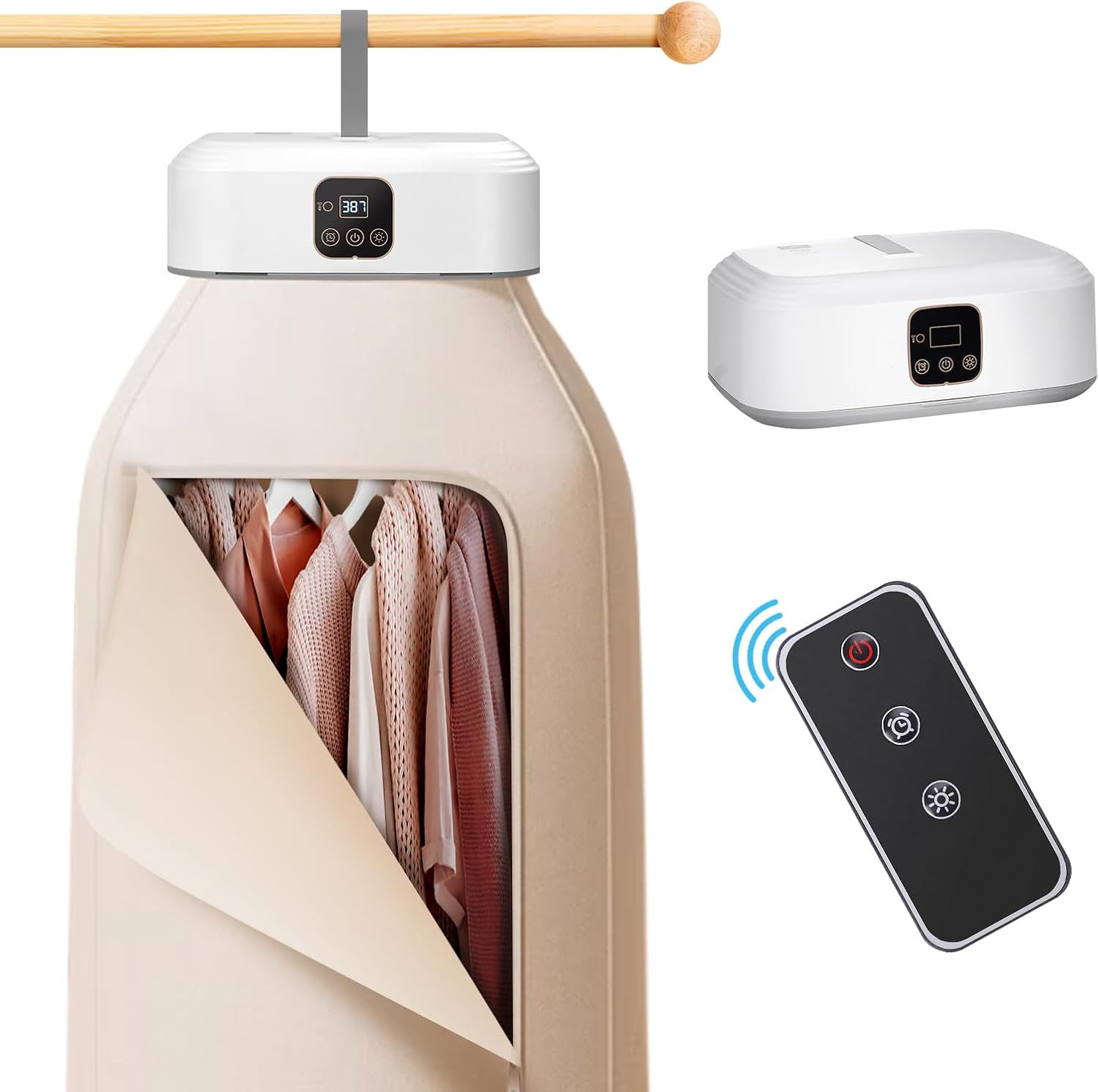 Portable Clothes Dryer，Mini Laundry Dryers with Remote Control, Small Compact Foldable Electric Drying Machine with Dry Bag for Travel,RV, Home,Apartment | Amazon (US)