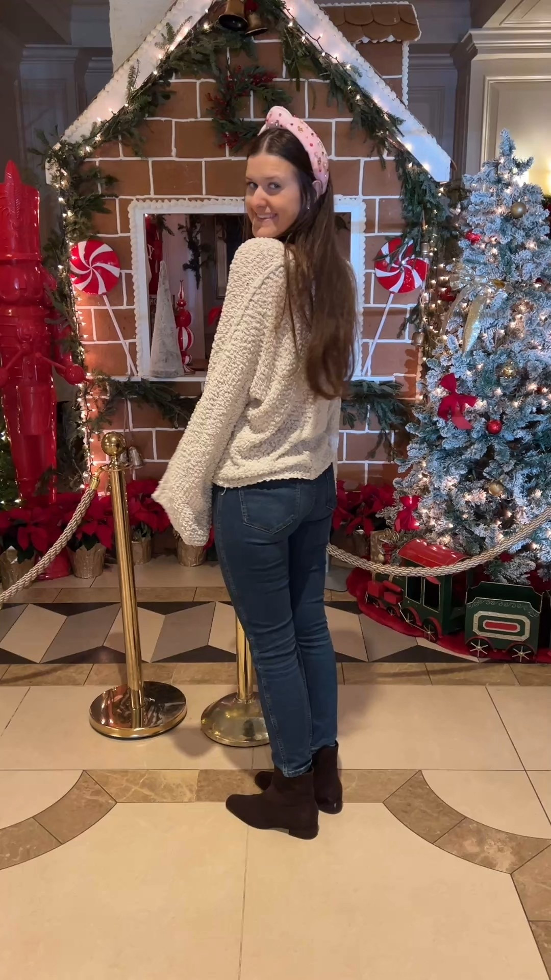 I am LOVING this gingerbread embellished headband! Such a perfect accessory for this time of year! Paired it with my favorite white sweater and jeans for the coziest winter look! 

#LTKHoliday #LTKootd #LTKSeasonal