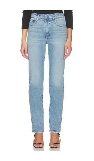 Madewell Longline Straight Jeans in Blue. - size 29 | Revolve Clothing (Global)