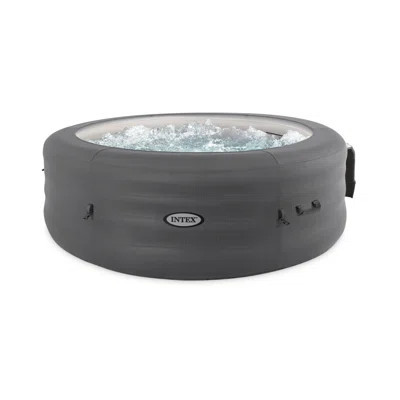 Intex SimpleSpa Bubble Massage 6 Person Inflatable Hot Tub with Energy Cover | Wayfair North America