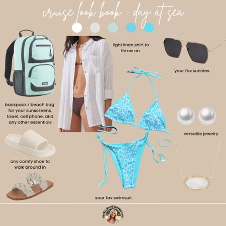 CRUISE LOOKS🩵
loving this day at sea look, so cute and comfy!! 
sunnies, and jewelry are amazon 
swim is shein but i linked similar on amazon! 


cruise / cruise ideas / cruise outfits / resort wear / vacation / spring break / cover up / bikini / swimwear / beach bag / vacation outfit / outfit inspo / beach inspo / boarding / coastal / summer / spring top / tank / blue / tropical / beach / island / amazon/ pink lily 

#LTKtravel #LTKU #LTKstyletip
