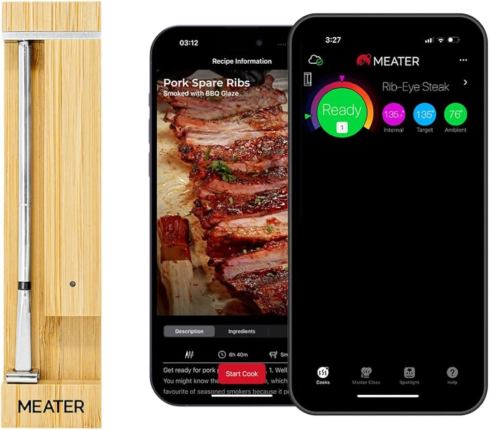 MEATER Pro: Smart Bluetooth Wireless Meat Thermometer Digital | 1000°F Heat Resistance | Long Ra... | Amazon (US)
