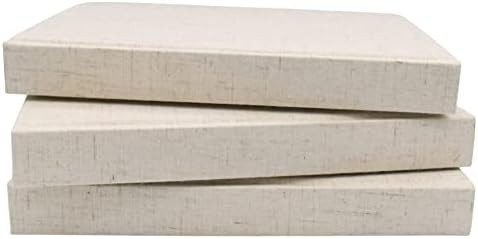 Kigan Home Linen Covered Decorative Books, Set of 3 - Neutral Fabric Decorative Books for Home De... | Amazon (US)