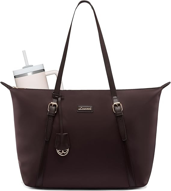 LOVEVOOK Laptop Tote Bag for Women, Lightweight Work Tote with Cup Holder, Waterproof Large Compu... | Amazon (US)
