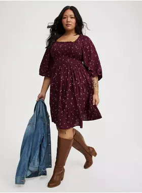 Smocked Bodice Mini Dress | Torrid (US & Canada)