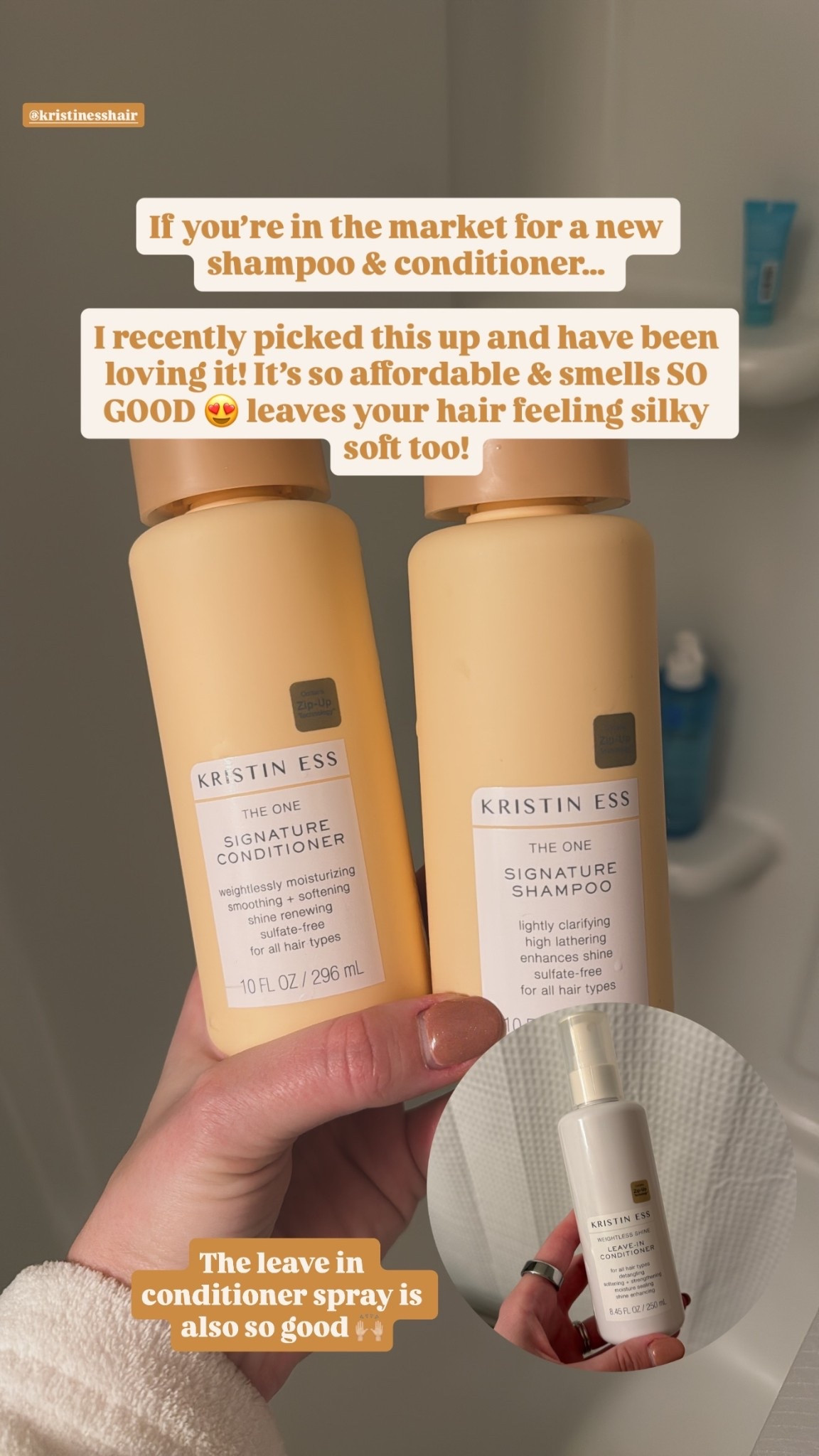 @kristinesshair If you’re in the market for a new shampoo & conditioner… 

I recently picked this up and have been loving it! It’s so affordable & smells SO GOOD 😍 leaves your hair feeling silky soft too! The leave in conditioner spray is also so good 🙌🏼

#LTKmorningroutine #LTKBeauty #LTKgrwm