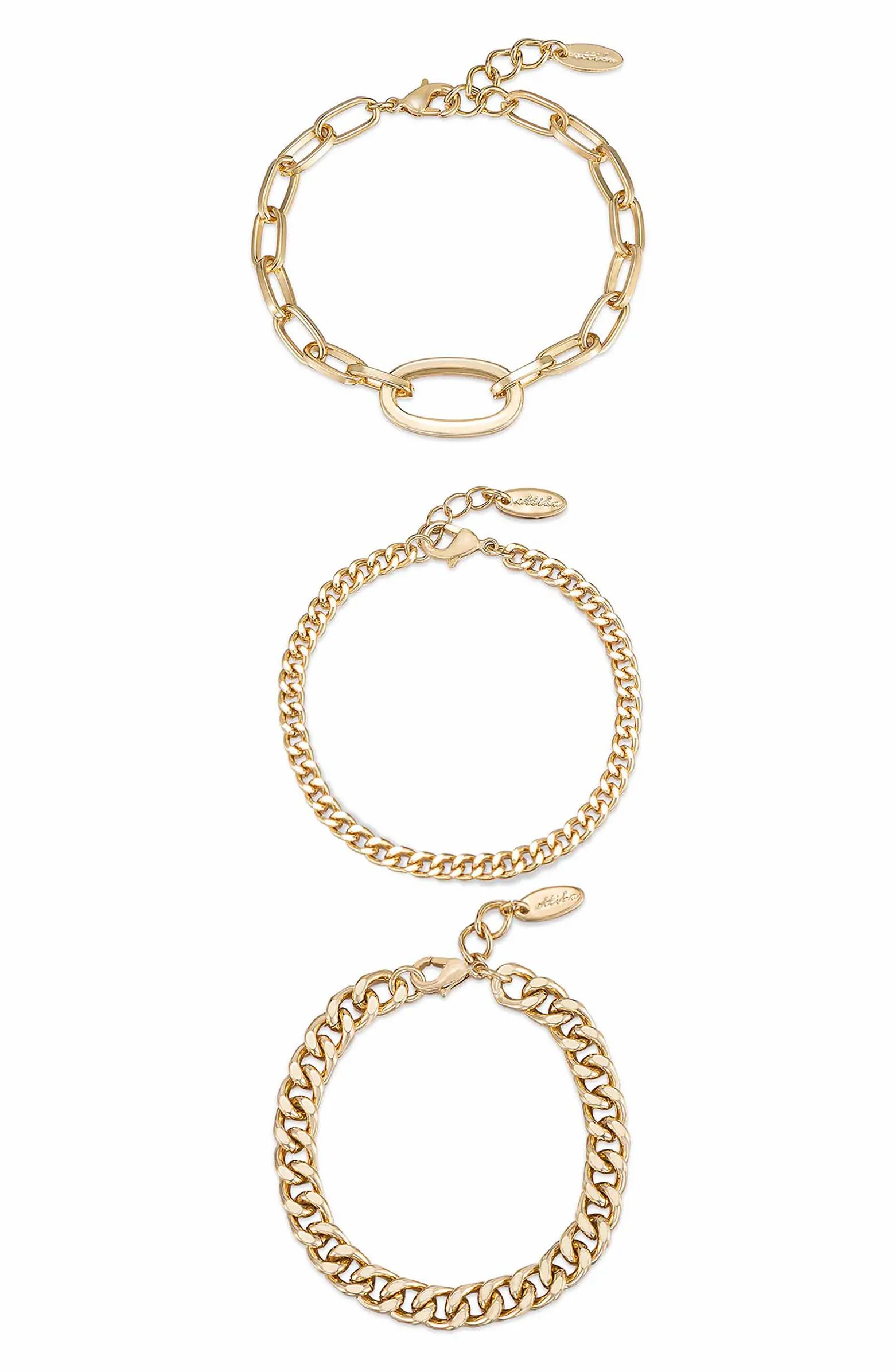 Set of 3 Chain Link Bracelets | Nordstrom