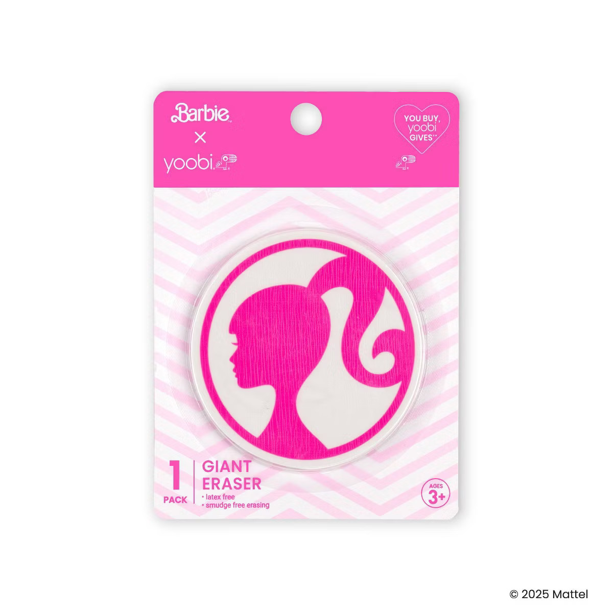 Yoobi Barbie Eraser Giant Barbie Head Silhouette | Target